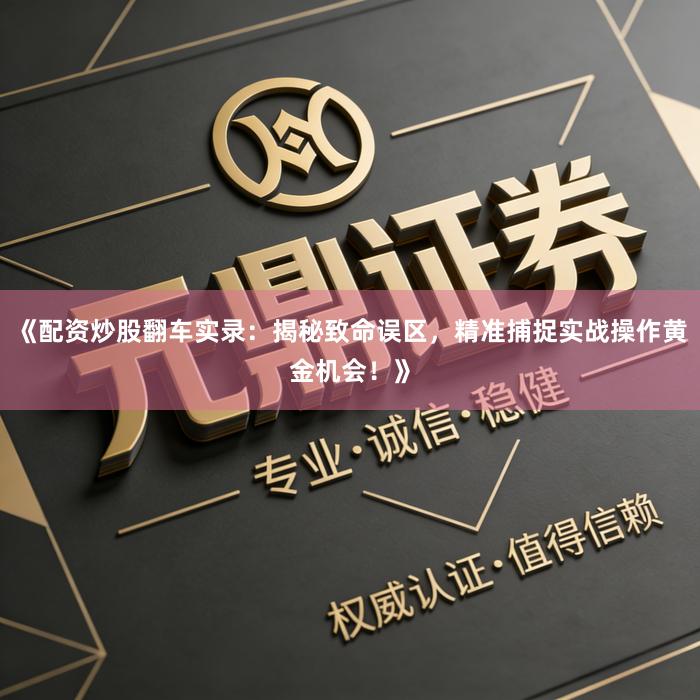 《配资炒股翻车实录：揭秘致命误区，精准捕捉实战操作黄金机会！》