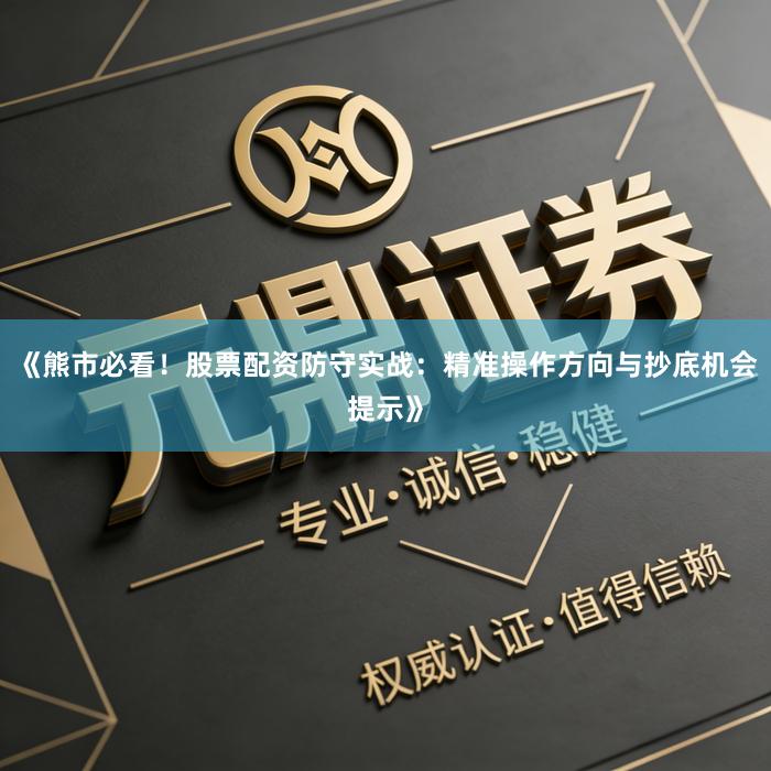 《熊市必看！股票配资防守实战：精准操作方向与抄底机会提示》