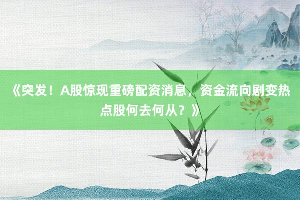 《突发！A股惊现重磅配资消息，资金流向剧变热点股何去何从？》