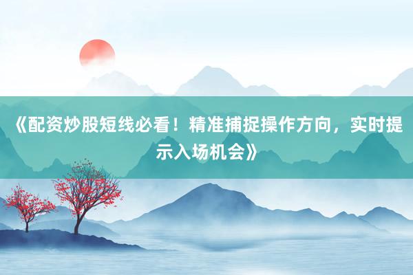 《配资炒股短线必看！精准捕捉操作方向，实时提示入场机会》