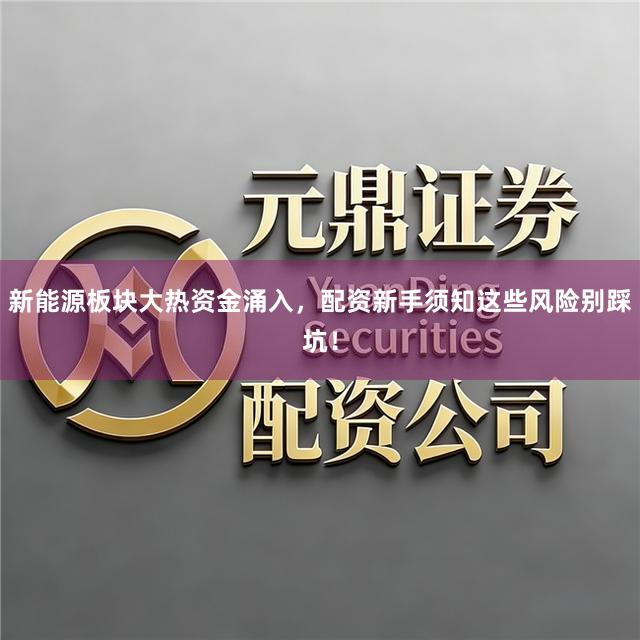 新能源板块大热资金涌入，配资新手须知这些风险别踩坑！