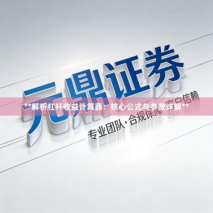 **解析杠杆收益计算器：核心公式与参数详解**