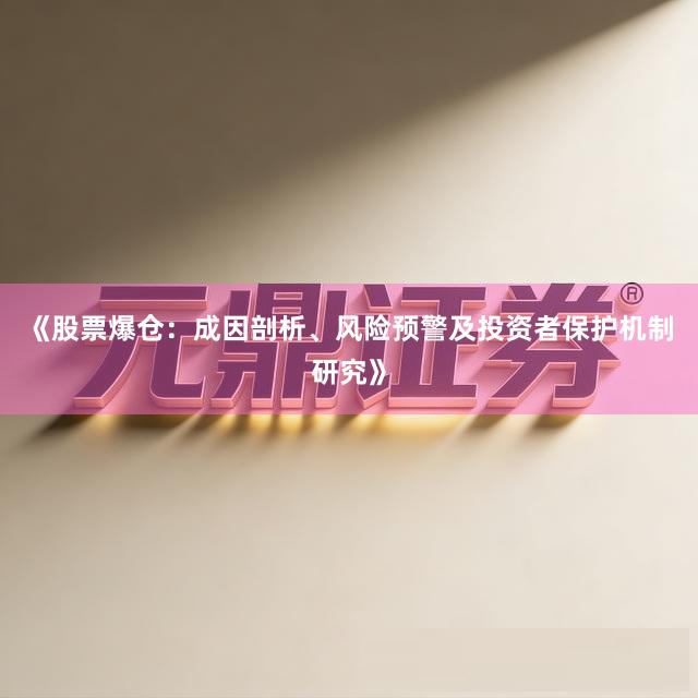 《股票爆仓：成因剖析、风险预警及投资者保护机制研究》